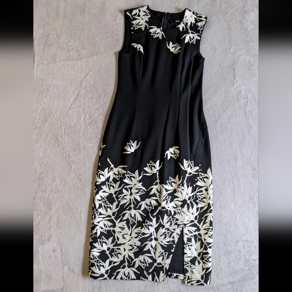 Yigal Azrouël designer black and white floral dress - Picture 1 of 5